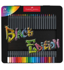 Matite colorate triangolare Black Edition - colori assortiti - Faber-Castell - conf.24 pezzi