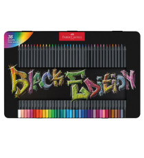 Matite colorate triangolare Black Edition - colori assortiti - Faber-Castell - conf.36 pezzi