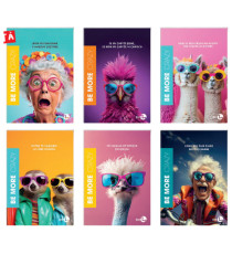 Maxiquaderno Be More Crazy - A4 - 5mm c/margine - alta fogliazione - 48+2 fogli - 100 gr - BM