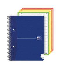 Maxiquaderno spiralato Office Essentials - A5+ - 1 rigo c/margine - 240 pagine - 80 gr - colori assortiti - Oxford