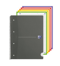 Maxiquaderno spiralato Office Essentials - A5+ - 5 mm - 240 pagine - 80 gr - colori assortiti - Oxford