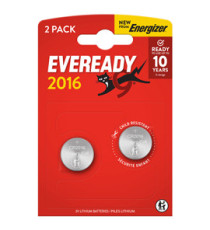 Micropila Eveready Lithium CR2016 - 3V - a pastiglia - litio - Energizer - blister 2 pezzi