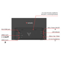 Monitor portatile - 14- FHD Touchscreen LIGHT - Verbatim