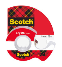 Nastro adesivo  in chiocciola Crystal 600 - 19 mm x 7,5m - acrilico - trasparente - Scotch