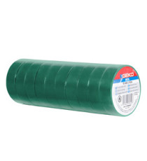 Nastro adesivo isolante - 15mm x 10 m - PVC - verde - Geko
