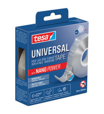Nastro biadesivo Nano Power - 30 mm x 3 m - acrilico - trasparente - Tesa