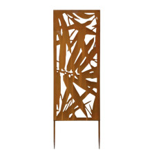 Pannello decorativo - acciaio - 30 x 90 cm - corten - Verdemax
