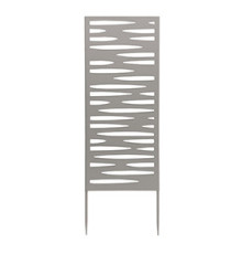 Pannello decorativo - metallo - 30 x 90 cm - grigio - Verdemax