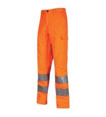 Pantaloni alta visibilità Vega - taglia L - arancio fluo - U-Power