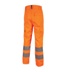 Pantaloni alta visibilità Vega - taglia L - arancio fluo - U-Power