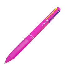 Penna a sfera 4 Multi Chrome - punta 1,00 mm - 4 colori - fucsia neon  - Osama