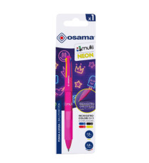 Penna a sfera 4 Multi Chrome - punta 1,00 mm - 4 colori - fucsia neon  - Osama
