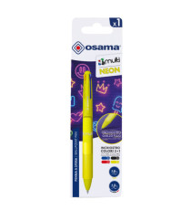 Penna a sfera 4 Multi Chrome - punta 1,00 mm - 4 colori - giallo neon  - Osama