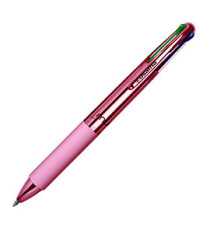 Penna a sfera 4 Multi Chrome - punta 1,00 mm - 4 colori - rose pink  - Osama