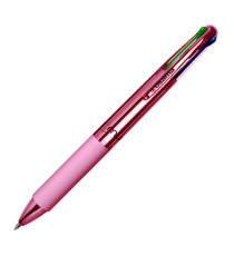 Penna a sfera 4 Multi Chrome - punta 1,00 mm - 4 colori - rose pink  - Osama