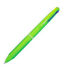 Penna a sfera 4 Multi Chrome - punta 1,00 mm - 4 colori - verde neon  - Osama