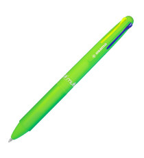 Penna a sfera 4 Multi Chrome - punta 1,00 mm - 4 colori - verde neon  - Osama