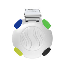 Penna a sfera Take 4 - punta media - 4 colori - fusto giallo fluo - Schneider