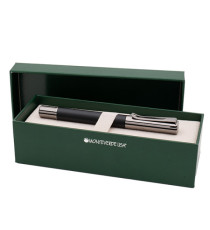 Penna roller Ritma - punta M - fusto nero - Monteverde