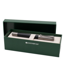 Penna roller Ritma - punta M - fusto nero - Monteverde