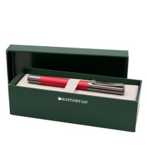 Penna roller Ritma - punta M - fusto rosso - Monteverde
