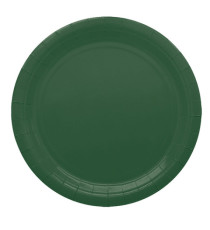 Piatti piani Ecocolor - Ø24cm - biodegradabile - verde bosco - Big Party - conf. 25 pezzi
