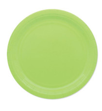 Piatti piani Ecocolor - Ø24cm - biodegradabile - verde mela - Big Party - conf. 25 pezzi
