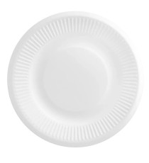 Piatto Light - compostabile - Ø 23 cm - bianco - Signor Bio - conf. 125 pezzi