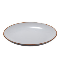 Piatto piano - rPET - grigio - Ø22 x 2,6cm - Leone