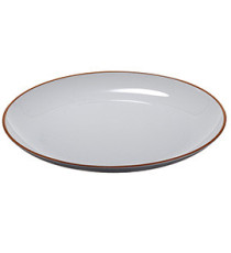 Piatto piano - rPET - grigio - Ø27,5 x 2,8cm - Leone