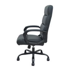 Poltrona direzionale Opti545 - con braccioli fissi e schenale alto - ecopelle - nero - Piqueras y Crespo