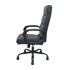 Poltrona direzionale Opti545 - con braccioli fissi e schenale alto - ecopelle - nero - Piqueras y Crespo