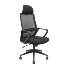 Poltrona direzionale Pro534 - con braccioli  e poggiatesta fissi - tessuto - nero - Piqueras y Crespo