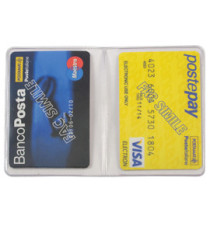 Portacard Bicard 890 - con 2 tasche a copertina - PVC - Alplast - conf. 50 pezzi