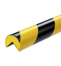 Profilo paracolpi C25R - magnetico - per superfici angolari - forma arrotondata - giallo/nero - 1 m - Durable