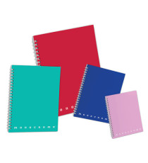 Quaderno Monocromo - A5 - 70 fogli - 80gr - c/fori - spiralato - 1 rigo - Pigna