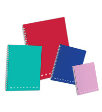 Quaderno Monocromo - A5 - 70 fogli - 80gr - c/fori - spiralato - 1 rigo - Pigna