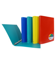 Raccoglitore Garda - 22 x 30 cm - 4 anelli tondi 16 mm - PP - colori assortiti - Plastibor