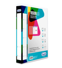 Raccoglitore personalizzabile Vision - 22 x 30 cm - 4 anelli a D 30 mm - dorso 4,5 cm - neutro - Favorit