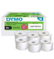 Rotolo 300 etichette LW 2234187 - 41 X 89 mm - carta - per nomi  - bianco - Dymo - value pack 6 pezzi