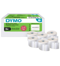 Rotolo 320 etichette LW 2234188 - 54 x 70 mm - carta - multiuso - bianco - Dymo - value pack 6 pezzi