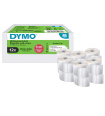 Rotolo 500 etichette LW 2234186 - 19 x 51 mm - carta - multiuso - bianco - Dymo - value pack 12 pezzi