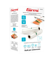 Rullo per sottovuoto - 22 x 500 cm - PE - trasparente - Girmi - conf. 2 pezzi