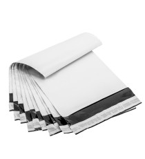 Sacchetto - per corrieri - 35 x 45 x 5 cm - PE - bianco - conf. 100 pezzi