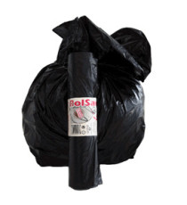 Sacchi - 55 x 70 cm - 38 L - 19 micron - MDPE/HDPE - nero - Rolsac - conf. 30 pezzi