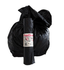 Sacchi - 55 x 70 cm - 38 L - 19 micron - MDPE/HDPE - nero - Rolsac - conf. 30 pezzi
