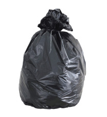 Sacchi - 80 x 110 cm - 130 L - 49 micron - MDPE/HDPE - nero - Rolsac - scatola 100 pezzi