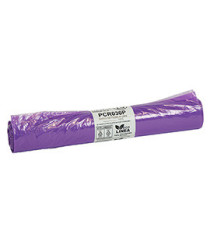 Sacco rifiuti - PCR - 72 x 110 cm - 110 L - 30 gr - viola -Bio Extrusion - conf. 10 pezzi