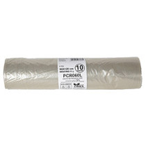 Sacco rifiuti - PCR - 90 x 120 cm - 120 L - 60 gr - neutro -Bio Extrusion - conf. 10 pezzi
