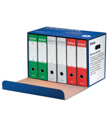 Scatola registratori Oxford box Italia G85 - dorso - 8 cm - protocollo 23 x 33 cm - colori assortiti - Esselte - conf. 6